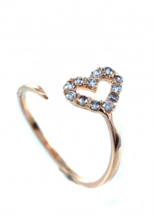 Δαχτυλίδι – καρδιά από ροζ χρυσό | L'or.D