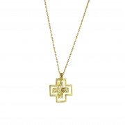 Χρυσός σταυρός Κ14 |Κοσμήματα L'or.D