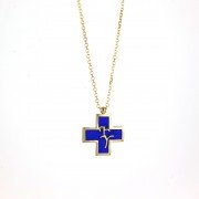 Χρυσός σταυρός με σμάλτο | L'or.D